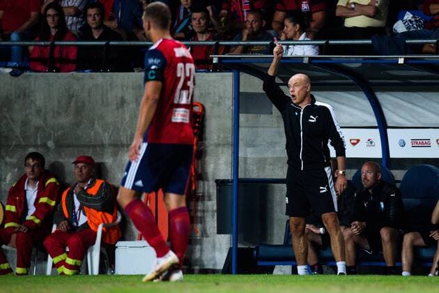 180814 head coach Uwe Rösler or Malmö FF during the UEFA Champions League qualifying match between Vidi and Malmö FF on August 14, 2018 in Felcsut Photo Ludvig Thunman BILDBYR N code LT 35516  Copyright: LUDVIGxTHUNMAN BB180814LT071