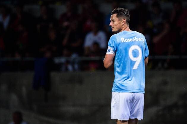 180814 Markus Rosenberg or Malmö FF during the UEFA Champions League qualifying match between Vidi and Malmö FF on August 14, 2018 in Felcsut Photo Ludvig Thunman BILDBYR N code LT 35516  Copyright: LUDVIGxTHUNMAN BB180814LT073