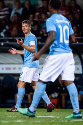 180814 Markus Rosenberg or Malmö FF during the UEFA Champions League qualifying match between Vidi and Malmö FF on August 14, 2018 in Felcsut Photo Ludvig Thunman BILDBYRAN code LT 35516  Copyright: LUDVIGxTHUNMAN BB180814LT076