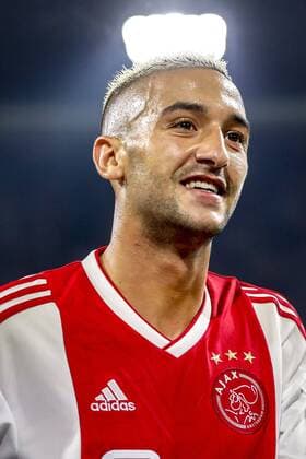 AMSTERDAM, 14-08-2018 , Johan Cruyff-Arena , football season 2018 2019, UEFA Champions League third qualifying round, 2nd leg , Ajax player Hakim Zyech during the game Ajax - Standard Luik . Ajax - Standard Luik  x2399206x