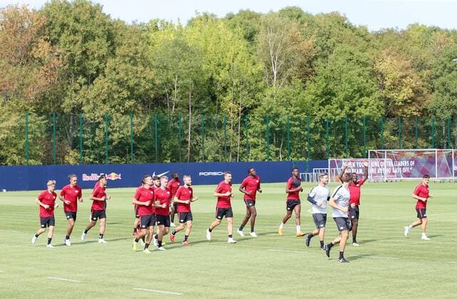 RB Leipzig Training Euro League Qualifiers Leipzig 15 08 2018 RBL Training Center Soccer GER 1 Bundesliga UEFA Europa League qualifying RB LEIPZIG Training on the eve of the match at Craiova ROU