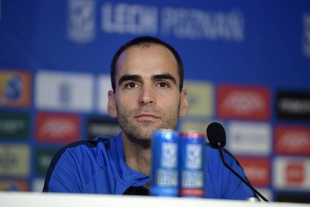 Genk s press officer Willem Boogaerts pictured during the press conference PK Pressekonferenz of Belgian first division soccer team KRC Genk, Wednesday 15 August 2018 in Poznan, Poland, ahead of the return leg of the third qualification game of Genk in the Europa League competition, against Poland club Lech Poznan, tomorrow. YORICKxJANSENS  x05406525x