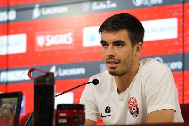 UEFA EUROPA LEAGUE - FC Zorya Luhansk coach Yuriy Vernydub during the press conference PK Pressekonferenz before the Europa League third round qualifying match against SC Braga. Estadio Municipal de Braga, Portugal, 15th August 2018. Photo: IMAGO Pedro Benavente - PUBXNOTXINXPORTUGAL PEDRO BENAVENTE