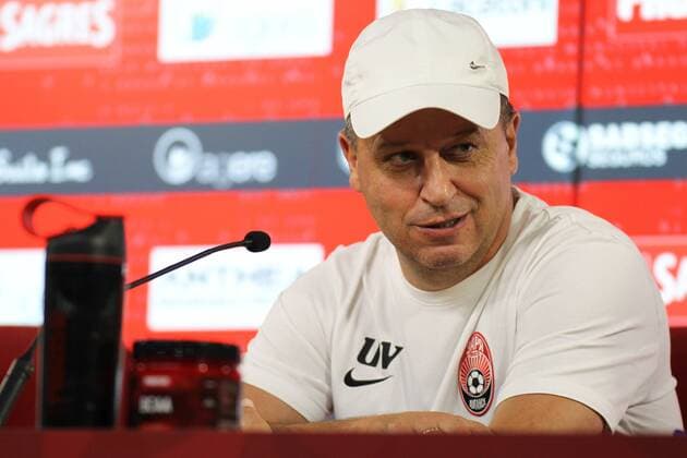 UEFA EUROPA LEAGUE - FC Zorya Luhansk coach Yuriy Vernydub during the press conference PK Pressekonferenz before the Europa League third round qualifying match against SC Braga. Estadio Municipal de Braga, Portugal, 15th August 2018. Photo: IMAGO Pedro Benavente - PUBXNOTXINXPORTUGAL PEDRO BENAVENTE