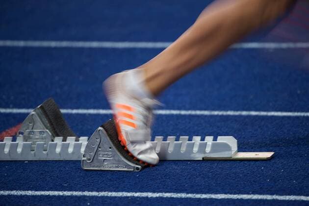 Athletics Berlin 09 08 2018 European Championships EM European Athletics Championships Day 3 Start Block Start Feature Adidas Shoe Running Shoe Sprint