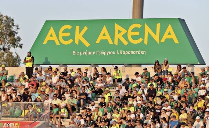SOCCER - EL, Larnaca vs Sturm LARNACA,CYPRUS,16.AUG.18 - SOCCER - UEFA Europa League, AEK Larnaka vs SK Sturm Graz. Image shows fans. GEPAxpictures xM.xOberlaender