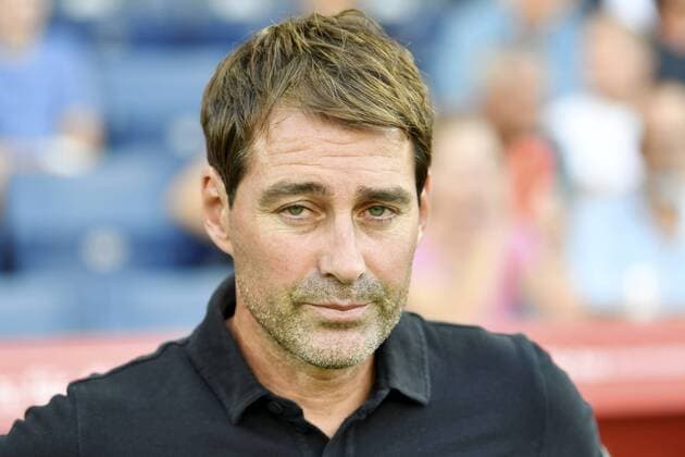 16 08 2018 Lucerne Switzerland Soccer Men Season 2018 2019 Europa League Qualification FC Lucerne Olympiacos FC Pictured Lucerne coach Rene Weiler Action Single shot