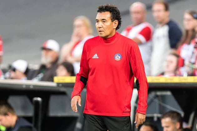 coach Ricardo Moniz of AS Trencin during the UEFA Europa League third round qualifying second leg match between Feyenoord Rotterdam and AS Trencin at De Kuip on August 16, 2018 in Rotterdam, The Netherlands UEFA Europa League 2018 2019 xVIxVIxImagesx xGerritxvanxKeulenxIVx 11791681