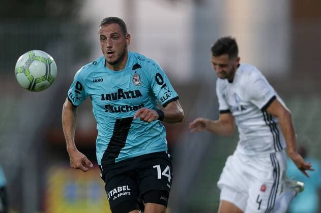 Clement Couturier (F91 Duedelingen - 14) 16.08.2018 Fussball Europa League Qualifikation, 3. Runde, Saison 2018-2019 16.08.2018 LUX, ELQ, F91 Düdelingen (LUX) - Legia Warschau (POL) (Dudelange, Warszawa) Stade Josy Barthel, Luxemburg 