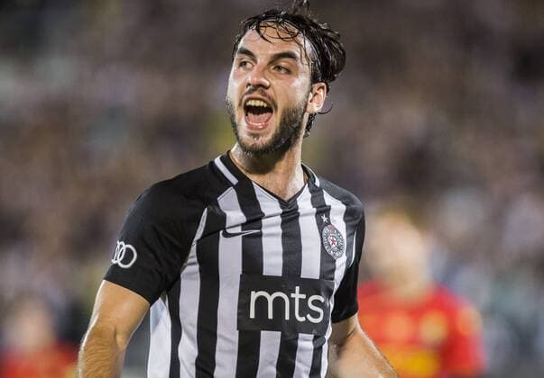 FuÃŸball, EL Quali, Partizan Belgrad - FC Nordsjaelland 16th August 2018, Partizan Stadium, Belgrade, Serbia; Europa League football, third qualifying round 2nd leg, Partizan versus Nordsjaelland; Marko Jankovic of Partizan celebrates scoring his goal for 2-1 in 30th minute  ActionPlus12055902 NikolaxKrstic