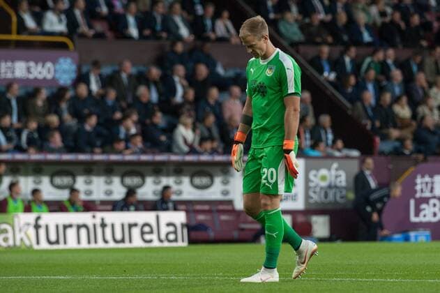 Burnley v Istanbul Basaksehir F.K. UEFA Europa League Burnley goalkeeper Joe Hart loks frustrated during the UEFA Europa League match at Turf Moor, Burnley Content Not Available For UK Newspapers Copyright: xMattxWilkinsonx FIL-12169-0027