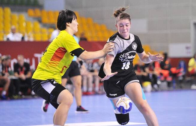 Handball, Damen U18 WM, Deutschland - Südkorea 2018.08.16 Kielce Pilka reczna Mlodziezowe Mistrzostwa Swiata w Pilce Recznej Kobiet do lat 18 Niemcy - Korea N z Lea Neubrander Foto Lukasz Sobala Press Focus NEWSPIX.PL 2018.08.16 Kielce Handball IHF Youth U18 Womens World Germany - Korea Lea Neubrander Credit: Lukasz Sobala Press Focus --- Newspix.pl  20180816PF_LS301