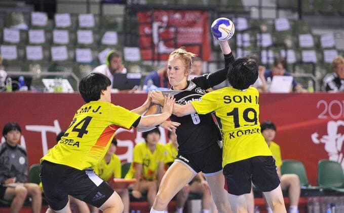 Handball, Damen U18 WM, Deutschland - Südkorea 2018.08.16 Kielce Pilka reczna Mlodziezowe Mistrzostwa Swiata w Pilce Recznej Kobiet do lat 18 Niemcy - Korea N z Leonie Kockel Foto Lukasz Sobala Press Focus NEWSPIX.PL 2018.08.16 Kielce Handball IHF Youth U18 Womens World Germany - Korea Leonie Kockel Credit: Lukasz Sobala Press Focus --- Newspix.pl  20180816PF_LS303