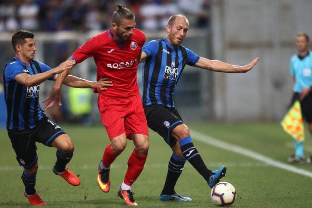 Photo LaPresse Moro Francesco august 16-2018 reggio emilia (Italy) Atalanta vs Hapoel Haifa - third qualifying round Uefa Europa League 2018-2019 - Mapei stadium Reggio Emilia Soccer in the pic: masiello  Copyright: xMoroxFrancesco LaPresse LaPressex