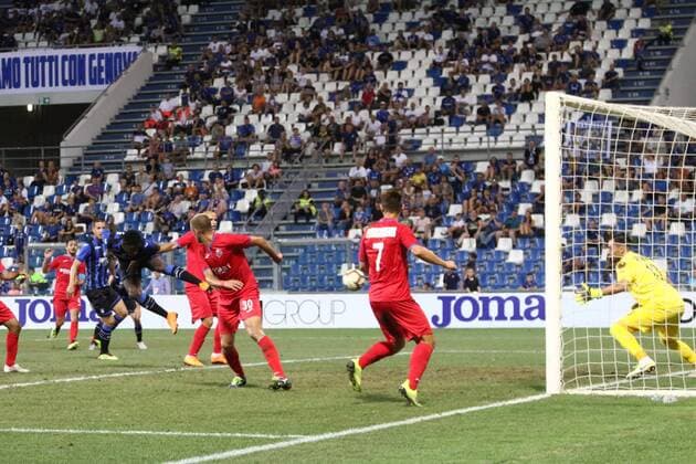 Photo LaPresse Moro Francesco august 16-2018 reggio emilia (Italy) Atalanta vs Hapoel Haifa - third qualifying round Uefa Europa League 2018-2019 - Mapei stadium Reggio Emilia Soccer in the pic: Zapata goal 1-0  Copyright: xMoroxFrancesco LaPresse LaPressex