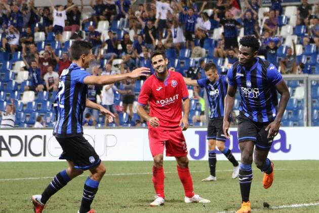 Fußball, EL Quali, Atalanta Bergamo - Hapoel Haifa Photo LaPresse Moro Francesco august 16-2018 reggio emilia (Italy) Atalanta vs Hapoel Haifa - third qualifying round Uefa Europa League 2018-2019 - Mapei stadium Reggio Emilia Soccer in the pic: zapata celebrates after scoring goal 1-0  Copyright: xMoroxFrancesco LaPresse LaPressex