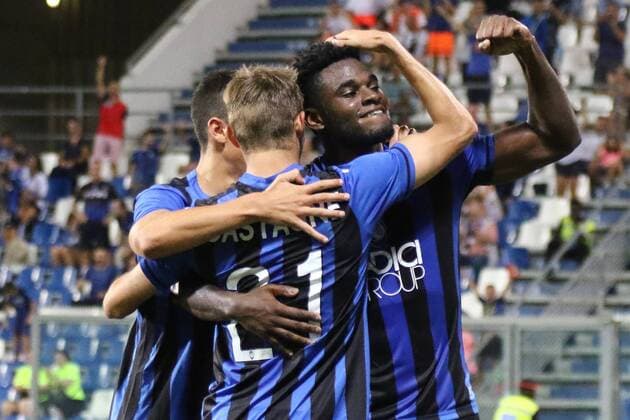 Fußball, EL Quali, Atalanta Bergamo - Hapoel Haifa Photo LaPresse Moro Francesco august 16-2018 reggio emilia (Italy) Atalanta vs Hapoel Haifa - third qualifying round Uefa Europa League 2018-2019 - Mapei stadium Reggio Emilia Soccer in the pic: Zapata celebrates after scoring goal 1-0  Copyright: xMoroxFrancesco LaPresse LaPressex