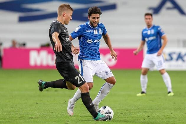 2018.08.16 Poznan Pilka nozna III runda kwalifikacji Liga Europy Lech Poznan - KRC Genk N z Joao Amaral Foto Pawel Jaskolka PressFocus NEWSPIX.PL 2018.08.16 Poznan Football UEFA Europa League III qualifying round Lech Poznan - KRC Genk Credit: Pawel Jaskolka PressFocus --- Newspix.pl  20180816_PF_PJ013