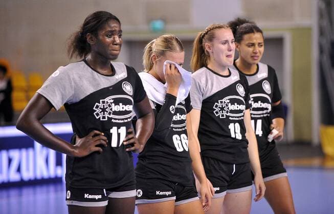 Handball, Damen U18 WM, Deutschland - Südkorea 2018.08.16 Kielce Pilka reczna Mlodziezowe Mistrzostwa Swiata w Pilce Recznej Kobiet do lat 18 Niemcy - Korea N z smutek Niemcy Dana Bleckmann Foto Lukasz Sobala Press Focus NEWSPIX.PL 2018.08.16 Kielce Handball IHF Youth U18 Womens World Germany - Korea smutek Niemcy Dana Bleckmann Credit: Lukasz Sobala Press Focus --- Newspix.pl  20180816PF_LS392