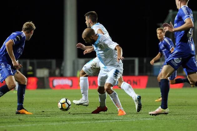Second leg of the 3rd UEFA Champions League preliminary, between HNK Rijeka - Sarpsborg 16.08.2018., Croatia, HNK Rijeka stadium, Rijeka - Second leg of the 3rd UEFA Champions League preliminary, between HNK Rijeka - Sarpsborg. Heber  GoranxKovacic PIXSELL