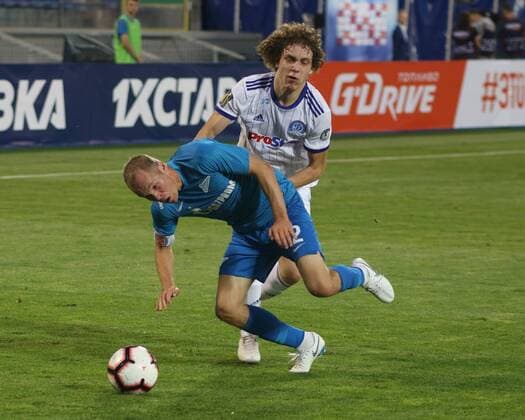 Russian Federation. St. Petersburg. The Petrovsky Stadium. UEFA Europa League, 3 qualifying round, Zenit - Dynamo, 8:1. Player of the football club Zenit Alexander Kokorin MaksimxKonstantinov 
