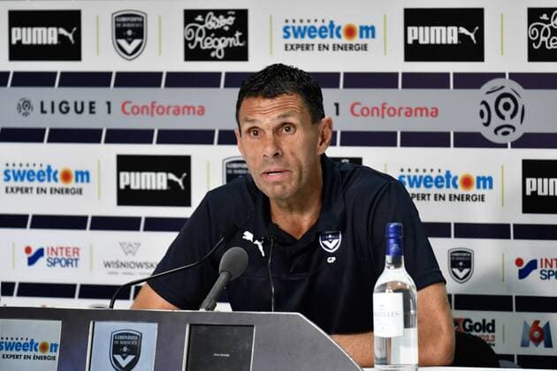 Conference de Presse d apres match de Gustavo Poyet (gir) FOOTBALL : Bordeaux vs Marioupol - 3eme Tour Ligue Europa - Bordeaux - 16 08 2018 ThierryBreton Panoramic 