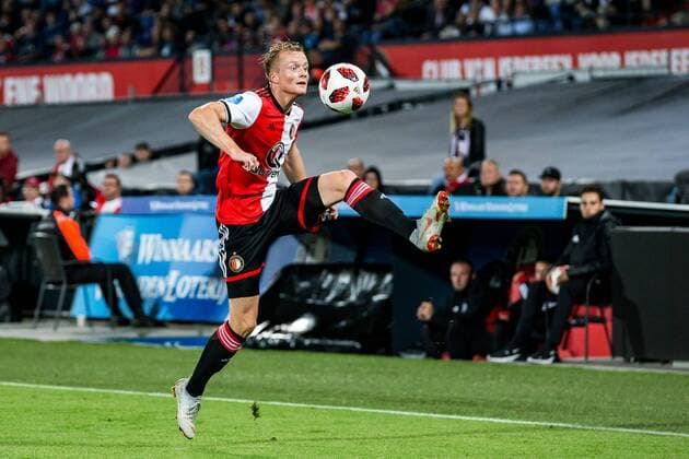 ROTTERDAM , 16-08-2018 , Stadium De Kuip , Football , Season 2018 2019 , Europa League , Third qualifying round , Feyenoord - Trencin , Final Result 1-1 , Feyenoord player Sam Larsson during the the match Feyenoord - Trencin  x2401236x