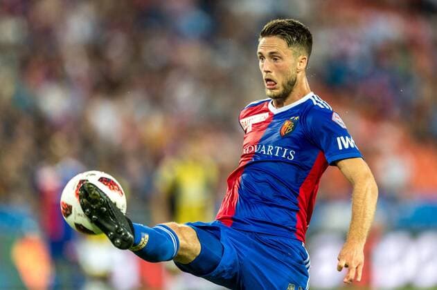 Soccer Europa League 3rd qualifying round 18 19 FC Basel 1893 Vitesse Arnhem 16 08 2018 Ricky van Wolfswinkel FCB 9 at the Europa League qualifying round 3 match between FC Basel 1893 and Vitesse Arnhem on Thursday 16 August 2018 at St Jakob Park in Basel xGRGx