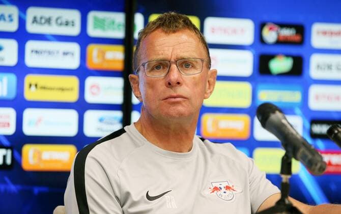 Craiova RB Leipzig Soccer Euro League Qualifiers Craiova 16 08 2018 Stadionul Ion Oblemenco Soccer UEFA Euro League Qualification 3 Round 2nd leg CS Universitatea Craiova vs RB Leipzig 1 1 0 1 Pictured head coach Ralf Rangnick RB Leipzig after the game in the press conference