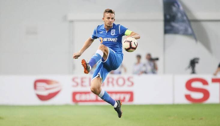 Craiova RB Leipzig Soccer Euro League Qualifiers Craiova 16 08 2018 Stadionul Ion Oblemenco Soccer UEFA Euro League Qualification 3 Round Second Leg CS Universitatea Craiova vs RB Leipzig 1 1 0 1 Pictured