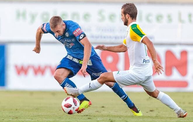 16 08 2018 AEK Arena Larnaca CYP UEFA EL AEK Larnaka vs. SK Puntigamer Sturm Graz 3 Round Rueckspiel im Sandi Lovric SK Sturm Graz during the UEFA Europa League 3rd round 2nd leg match between AEK Larnaka and FK Puntigamer Sturm Graz at the AEK Arena in Larnaka Cyprus on 2018 08 16 Larnaca  EX_FEI