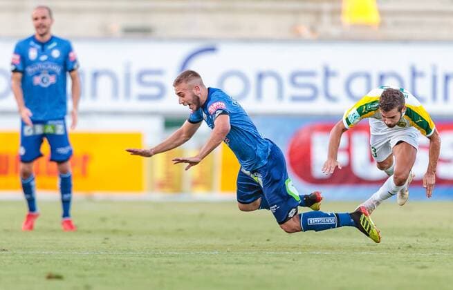 16 08 2018 AEK Arena Larnaca CYP UEFA EL AEK Larnaka vs. SK Puntigamer Sturm Graz 3 Round Rueckspiel im Sandi Lovric SK Sturm Graz during the UEFA Europa League 3rd round 2nd leg match between AEK Larnaka and FK Puntigamer Sturm Graz at the AEK Arena in Larnaka Cyprus on 2018 08 16 Larnaca  EX_FEI