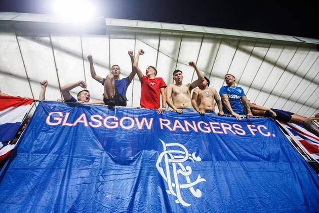 Ljudski Vrt Maribor SLO UEFA EL NK Maribor vs Glasgow Rangers Qualification 3 Round return FC Glasgow Rangers fans UEFA Champions League qualifier 3rd round 2nd Leg match LASK and Glasgow Rangers at Ljudski Vrt Maribor Slovenia on 2018 08 16 Maribor  EX_SPIDA