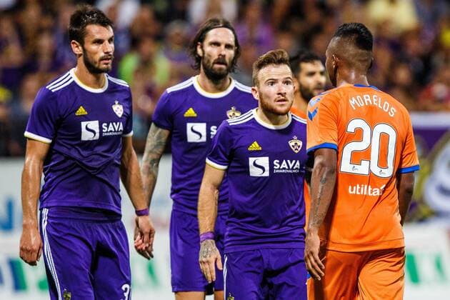 16 08 2018 Ljudski Vrt Maribor SLO UEFA EL NK Maribor vs Glasgow Rangers Qualification 3 Round return match image Dino Hotic of NK Maribor during UEFA Europa League qualifier 3rd round 2nd Leg match between LASK and Glasgow Rangers at Ljudski Vrt in Maribor Slovenia on 2018 08 16 Maribor  EX_SPIDA