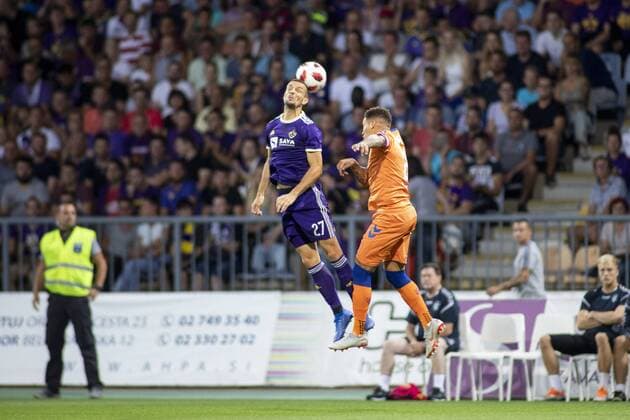16 08 2018 Ljudski Vrt Maribor SLO UEFA EL NK Maribor vs Glasgow Rangers Qualification 3 Round return match image Jasmine Mesanovic of NK Maribor during the UEFA Europa League qualifier 3rd round 2nd Leg match between LASK and Glasgow Rangers at the Ljudski Vrt in Maribor Slovenia on 2018 08 16 Maribor  EX_SPIDA