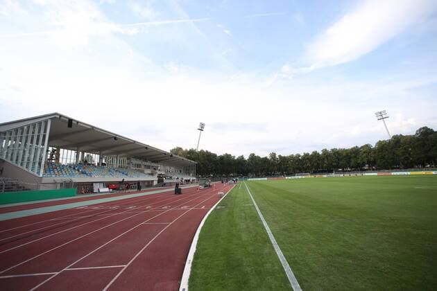 17 08 2018 Football Season 2018 2019 1 Round DFB Pokal 1 FC Schweinfurt 05 FC Schalke 04 Willy Sachs Stadium Schweinfurt Willy Sachs Stadium Germany