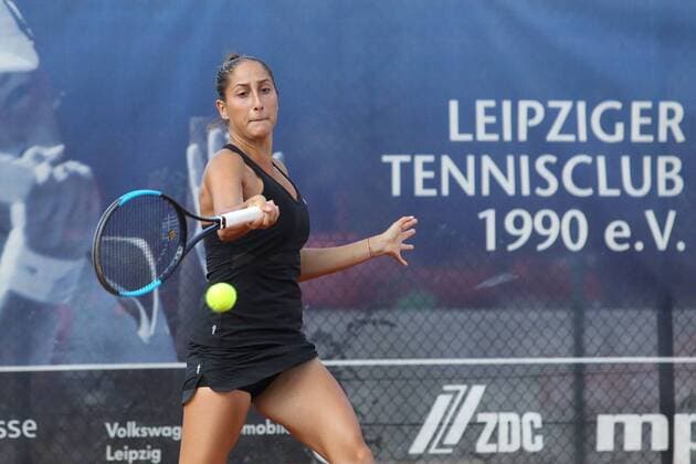 ITF Tennis Leipzig Open 2018 Final Doubles Petra KREJSOVA CZ Jesika MALECKOVA CZ vs. Cristina DINU ROU in the picture Gana POZNIKHIRENKO UKR Final Doubles Final Doubles of the ITF Tennis Tournament Leipzig Open 2018 on 18 08 2018 at the Leipzig Tennis Club LTC Nordanlage xjkx