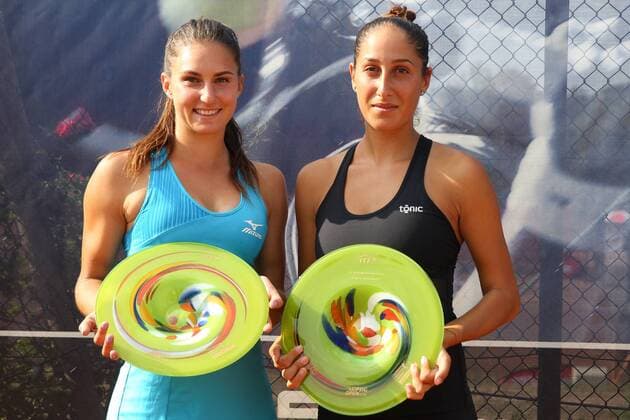 ITF Tennis Leipzig Open 2018 Final Doubles Gana POZNIKHIRENKO UKR li and Cristina DINU ROU Award Ceremony presentation ceremony Winner of the Double Winner Doubles of the ITF Tennis Tournament Leipzig Open 2018 on 18.08.2018 at the Leipzig Tennis Club LTC Nordanlage xjkx