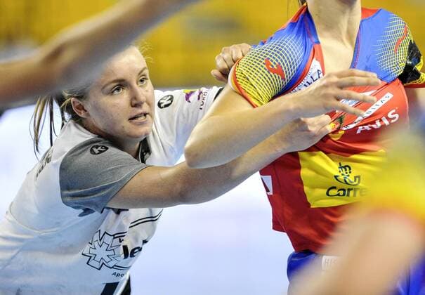 2018.08.18 Kielce Pilka reczna Mlodziezowe Mistrzostwa Swiata w Pilce Recznej Kobiet do lat 18 Hiszpania - Niemcy N z Maxi Muhlner Foto Rafal Rusek PressFocus 2018.08.18 Kielce Handball IHF Youth U18 Womens World Championship WM Weltmeisterschaft 2018 Spain - Germany Maxi Muhlner Credit: Rafal Rusek PressFocus NEWSPIX.PL --- Newspix.pl  20180818PF_RR021