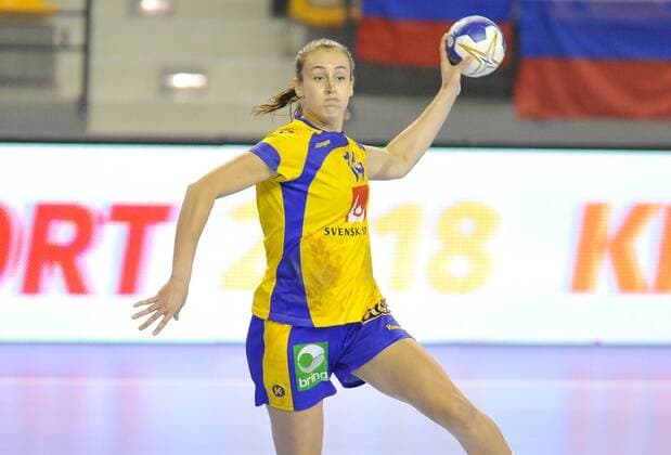 2018.08.18 Kielce Pilka reczna Mlodziezowe Mistrzostwa Swiata w Pilce Recznej Kobiet do lat 18 Szwecja - Rosja N z SANDBERG Malin Foto Rafal Rusek PressFocus 2018.08.18 Kielce Handball IHF Youth U18 Womens World Championship WM Weltmeisterschaft 2018 Sweden - Russia SANDBERG Malin Credit: Rafal Rusek PressFocus NEWSPIX.PL --- Newspix.pl  20180818PF_RR315