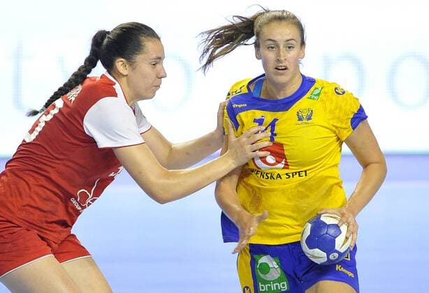 2018.08.18 Kielce Pilka reczna Mlodziezowe Mistrzostwa Swiata w Pilce Recznej Kobiet do lat 18 Szwecja - Rosja N z SANDBERG Malin Foto Rafal Rusek PressFocus 2018.08.18 Kielce Handball IHF Youth U18 Womens World Championship WM Weltmeisterschaft 2018 Sweden - Russia SANDBERG Malin Credit: Rafal Rusek PressFocus NEWSPIX.PL --- Newspix.pl  20180818PF_RR319