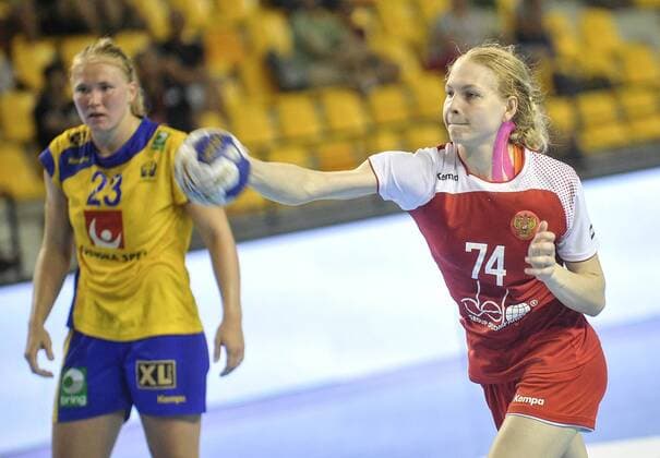 2018.08.18 Kielce Pilka reczna Mlodziezowe Mistrzostwa Swiata w Pilce Recznej Kobiet do lat 18 Szwecja - Rosja N z Kirdiashewa Valeriia Foto Rafal Rusek PressFocus 2018.08.18 Kielce Handball IHF Youth U18 Womens World Championship WM Weltmeisterschaft 2018 Sweden - Russia Kirdiashewa Valeriia Credit: Rafal Rusek PressFocus NEWSPIX.PL --- Newspix.pl  20180818PF_RR327