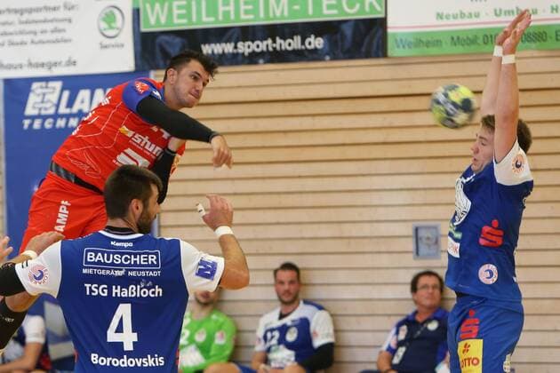 Diogo Oliveira HBW Balingen DHB Cup First round tournament TSG Hassloch 3 Liga HBW Balingen Weilstetten 2 League 18 28 Germany Weilheim Lindachsporthalle 20180818 DHB Cup First round tournament TSG Hassloch 3 Liga HBW Balingen Weilstetten 2 Liga 18 28 Weilheim Copyright: xBW-Fotox Eibner-Pressefotox EP_bwf