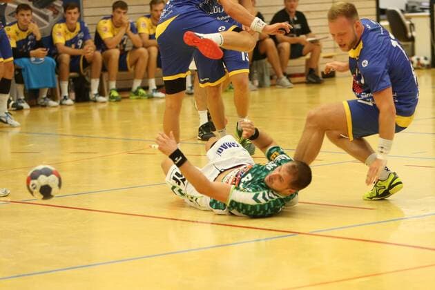 Kresimir Kozina FA Goeppingen DHB Cup First Round Tournament Frisch Auf Goeppingen HSG Konstanz Germany Weilheim Lindachsporthalle 20180818 DHB Cup First Round Tournament Frisch Auf Goeppingen HSG Konstanz Weilheim Copyright: xBW-Fotox Eibner-Pressefotox EP_bwf