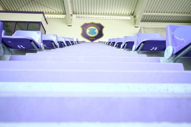 18 08 2018 xkvx Football DFB Pokal 1 Round Erzgebirge Aue FSV Mainz 05 emspor vl Stadium FC Erzgebirge Aue Erzgebirgsstadion Stadion Arena Inside Interior Interior New Construction New Arena Aue DFL DFB REGULATIONS PROHIBIT ANY USE OF PHOTOGRAPH as IMAGE SEQUENCES and or QUASI VIDEO Aue