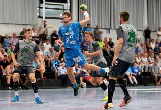 BAU 18 08 2018 Stuttgart Handball TVB 1898 Stuttgart vs DJK Rimpar Wolves David Schmidt TVB Mitte