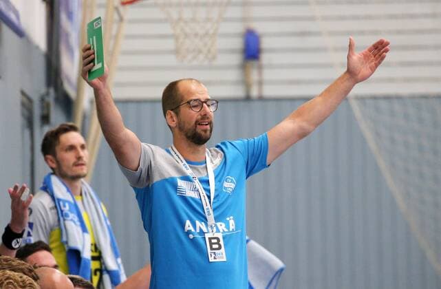 BAU 18 08 2018 Stuttgart Handball TVB 1898 Stuttgart vs DJK Rimpar Wolves Coach Jürgen Schweikardt TVB