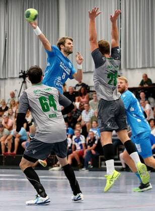BAU 18 08 2018 Stuttgart Handball TVB 1898 Stuttgart vs DJK Rimpar Wolves Michael Schweikardt TVB left