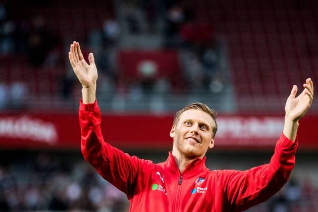 180819 Helsingborgs Andri Runar Bjarnason commends the football match in the Superettan between Helsingborg and Landskrona on August 19, 2018 in Helsingborg  Copyright: MATHILDAxAHLBERG BB180819MA056