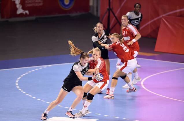 Handball, Damen, U 18 WM, Länderspiel, Deutschland - Dänemark 2018.08.19 Kielce Pilka reczna Mlodziezowe Mistrzostwa Swiata w Pilce Recznej Kobiet do lat 18 Niemcy - Dania N z Foto Lukasz Sobala Press Focus 2018.08.19 Kielce Handball IHF Youth U18 Womens World Germany - Denmark Credit: Lukasz Sobala Press Focus NEWSPIX.PL --- Newspix.pl  20180819PF_LS146